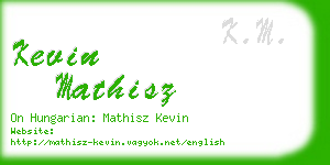 kevin mathisz business card